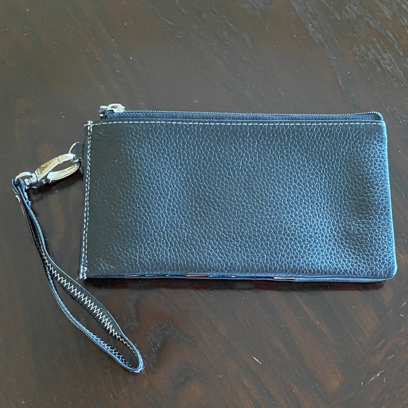 Handbags - Black Leather Wristlet